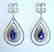 Earrings Natural Diamond & Tanzanite 11.12Ct 14k W/g