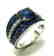 Creation Dia/Sapphire Ring 3.75Ct 18k W/g Overlay - 2