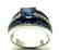 Creation Dia/Sapphire Ring 3.75Ct 18k W/g Overlay - 3