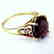 Anniversary Ring Natural Diamond Garnet 3.20Ct 14k Y/g - 3