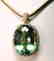 Green Amethyst & Diamond Pendant 46.64Ct 14k W-Y/g
