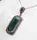 Green Agate Pendant 38.40 Carat 18k R/g Overlay