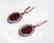 Red Agate Earrings 24.96Ct 18k Two Tone Overlay