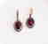 Red Agate Earrings 24.96Ct 18k Two Tone Overlay - 2