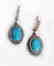 Natural Turquoise Earrings 22.05Ct 18k Y/g Overlay