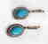 Natural Turquoise Earrings 22.05Ct 18k Y/g Overlay - 2