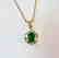 Pendant Imperial Jade/Diamond 1.89Ct 14k Y/g