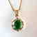 Pendant Imperial Jade/Diamond 1.89Ct 14k Y/g - 2