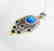 Hamsa Multi-Color Pendant 25.25 Ct 18k Y/g Overlay - 2