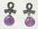 Amethyst Earrings 13.75CTDia:.42 14.17Ct 14kW/g