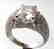 Creation Diamonds Ring 5.50ct 18k W/g Overlay