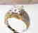 Creation Diamonds Ring 5.50ct 18k W-Y/g Overlay - 2