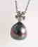 Tahitian Pearl Pendant 12 mm / Dia: .43Ct 18K W/g - 3