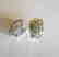 Natural Peridot Creation Dia Earri 4.32Ct 18k W/g Overl - 3