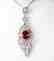 Creation Daimond Ruby Pendant 8.25Ct 18k W/g Overlay