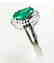 Natural Emerald & Diamond Ring 1.95Ct 14k W/g - 2