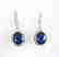 Creation Diamond/Blue Sapphire Ear 3.00Ct 18k W/g Over