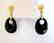 Natural Black Onxy Dangle Earrings 14k Y/g - 2