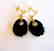 Natural Black Onxy Dangle Earrings 14k Y/g - 3