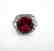 Creation Daimond Ruby Ring 7.61Ct 18k W/g Overlay