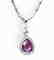 Diamond Amethyst Pendant: 1.46 Carat 14k W/g - 2