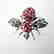 Bee Pins Ruby Diamond 1.25Ct 14K W/g