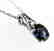 Diamond&Blue Sapphire Pendant 1.39Ct 14k Wg