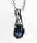 Diamond&Blue Sapphire Pendant 1.39Ct 14k Wg - 2