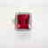 Creation Daimond Ruby Ring 8.61Ct 18k W/g Overlay