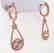 Creation Diamond Earrings 3.94Ct 18k R/g Overlay - 3