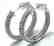 Hoop Earrings Creation Diamond 1.84Ct 18k W/g Overlay
