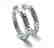 Hoop Earrings Creation Diamond 1.84Ct 18k W/g Overlay - 2