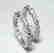 Creation Diamond Hoop Earrings 18k W/G Overlay