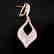 Creation Diamond Earrings 6.17Ct 18k R/g Overlay - 3