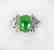 Diamond-Imperial Jadeite Jade Ring 4.24Ct14k W/G-Sz 6.5