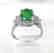 Diamond-Imperial Jadeite Jade Ring 3.39Ct14k W/G-Sz 6.5 - 3