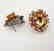 Natural Multicolor Earrings 15.05Ct 18k Ant Overlay - 2
