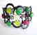 Bangle Natural Gems Multicolor 58.62Ct 18k B/g Overlay - 2