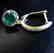 Creation Diamond-Emerald Earring 1.95Ct 18k Y/g Overlay - 2