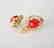 Natural Red Coral Earrings 2.09Ct 14k Y/G - 4