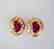 Natural Ruby Earrings 2.47Ct 14k Y/G