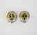Natural Peridot Earrings 2.47Ct 14k W/G