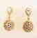 Ceartion Diamond Earrings 2.00Ct 18k Y/g Overlay