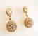 Ceartion Diamond Earrings 2.00Ct 18k Y/g Overlay - 2