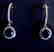 Creation Diamond-Sapphire Earring 2.81Ct18k Y/g Overlay