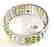 Blue Topaz/Peridot Bangle178.35k W/g Overlay 925 Silver - 3