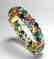 Natural Gem: Mullti-Color Bangle 84.Carat 18k Y/g