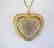 Creation Diamond/Heart Pendant 4.32Ct 18k Y/g Overlay