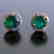 Creation Diamond & Emerald Stud Earring 2.62Ct 18k W/g