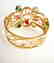 Bangle Natural Gems Multicolor 69.89Ct 18k Y/g Overlay - 4